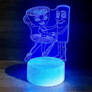 imaginary creature 7 Color LED Lamp with Timer, Memory, Touch & Remote, Gifts for Kids, Girls & Boys, Eid al-Fitr Tung Tung Tung Italian brainrot Bedroom Decor for Birthday Christmas Party