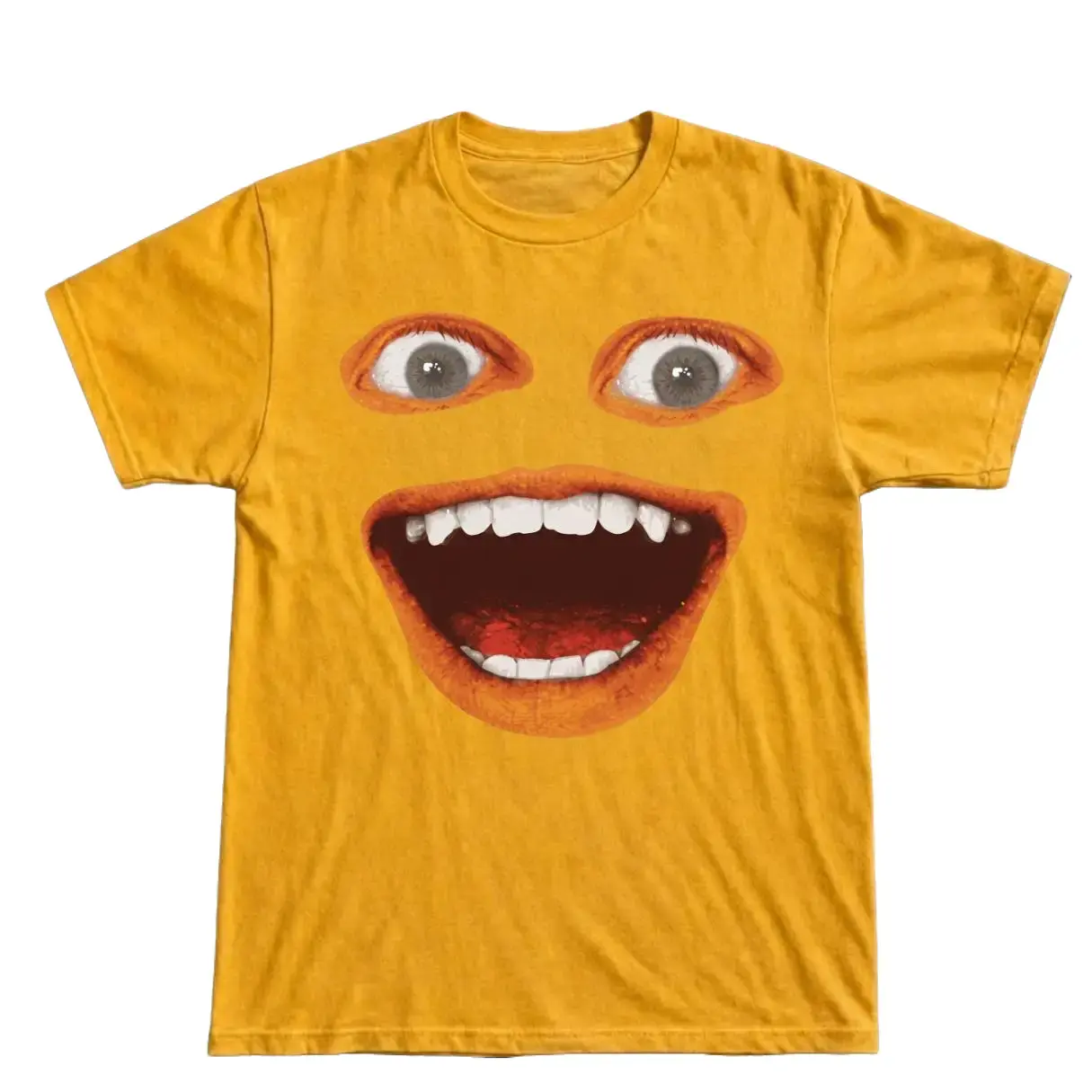 Annoying Orange Face Graphic T-Shirt, Funny Meme Character Tee, Retro Internet Humor Shirt, Unisex Casual Gift