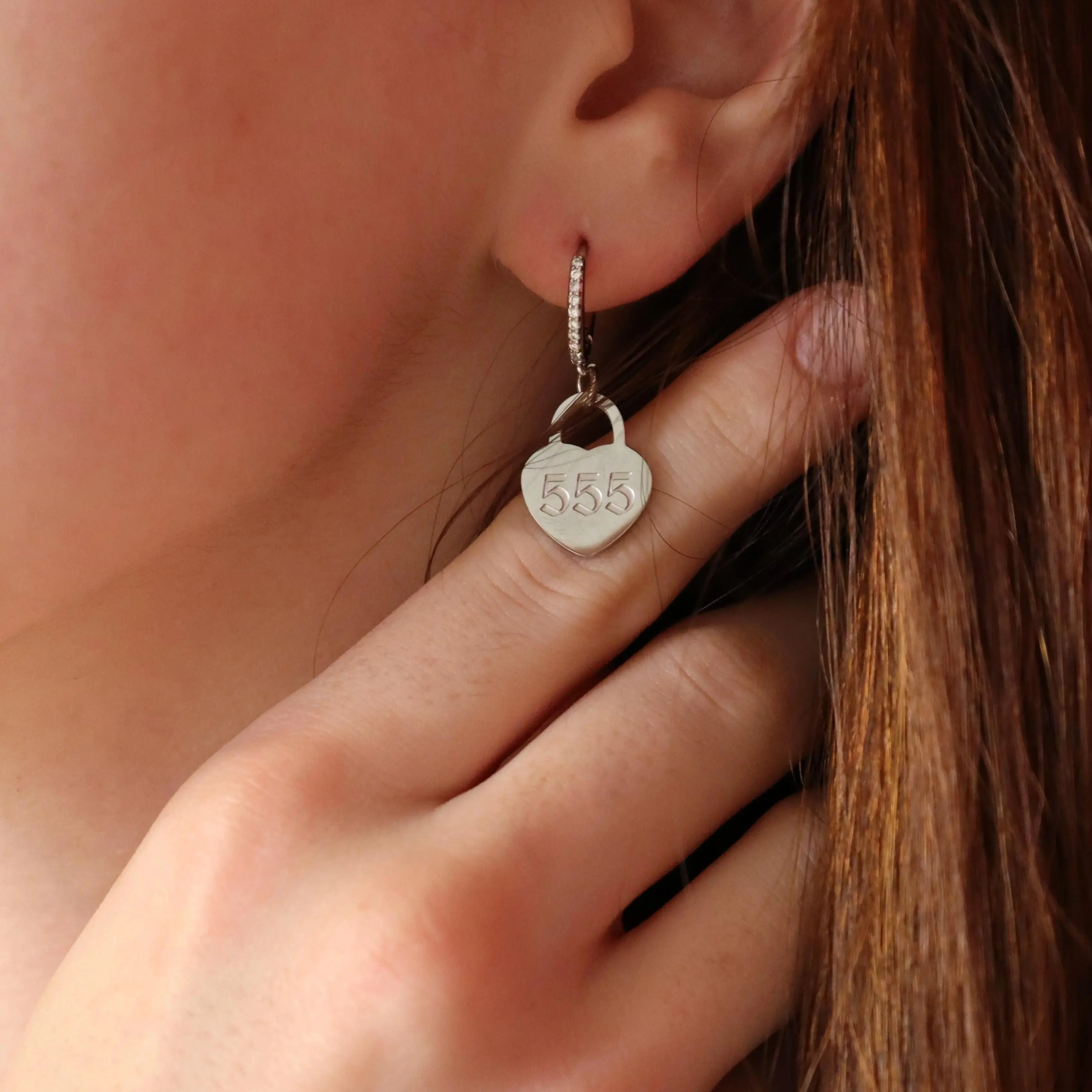 Gold Filled Heart Angel Number Earrings for Women