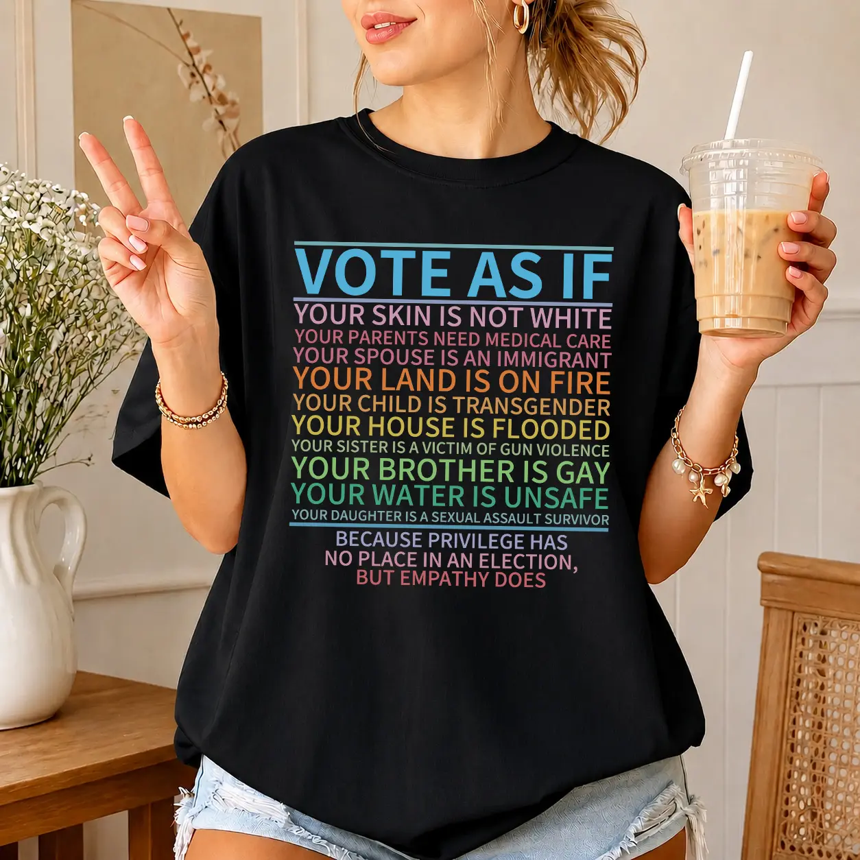 Vote As If T-Shirt, Human Rights Shirt, Women's Rights Shirt, LGBT Rights Gift, Pro Choice Shirt, Progressive Vote Gift Tee