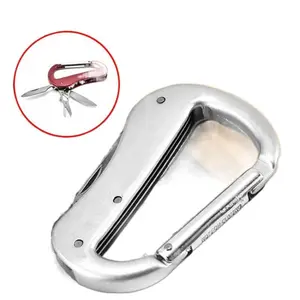 Outdoor Multifunctional Aluminum Alloy Carabiner Quickdraw Key Hook Portable Foldable Hiking Camping Travel Gear Accessories for Keys Tools