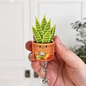 Plant Shaker Badge Reel: Nurse Retractable Holder Gift