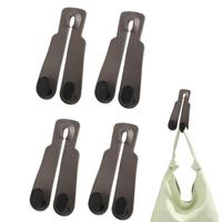 4 PCES Double Hooks - Brown