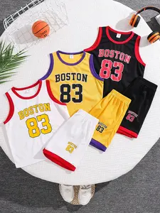 Family Match Basketball Jersey Set Kids's Breathable Mesh Quick Dry Sportswear Activewear 3 Sets