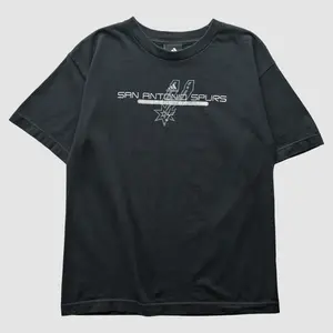 San Antonio Spurs Adidas 2000s T-Shirt - Black - S