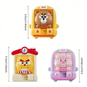 One 3D Educational and Fun Pull-and-assemble Puzzle Featuring Animal Patterns. Suitable for Children. A 9pcs 3D Puzzle. A Children's Stress-relieving Learning Toy- Ideal for Back-to-school, Halloween, Christmas or Birthday Gifts. Creative and Fun