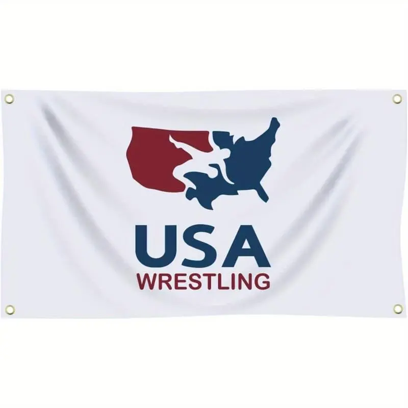 USA Wrestling  Man Cave Banner Tapestry for Dorm Wall Hanging College Decor  for single-sided , Indoor and Outdoor