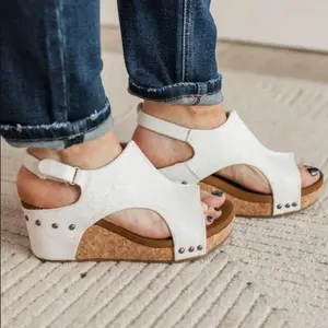 White Shimmer Glitter Wedge