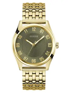 GUESS Male Gold-Tone Analog Watch