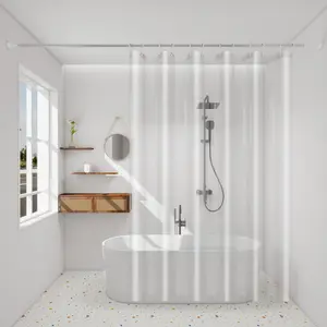 Clear Shower Curtain - Can be used as a shower curtain liner and is compatible with various outer curtains. Bathroom Curtain