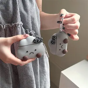 Sad Bow Cloud Silicone Earphone Protective Cover for AirPods 1 2 3 4 Pro Pro2