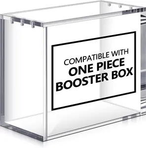 [K]3Pack Acrylic Case Fits OP 04 To 13 EB PRB Booster Box Display Case Collector Protector UV Resistant with Strong Magnetic Lid
