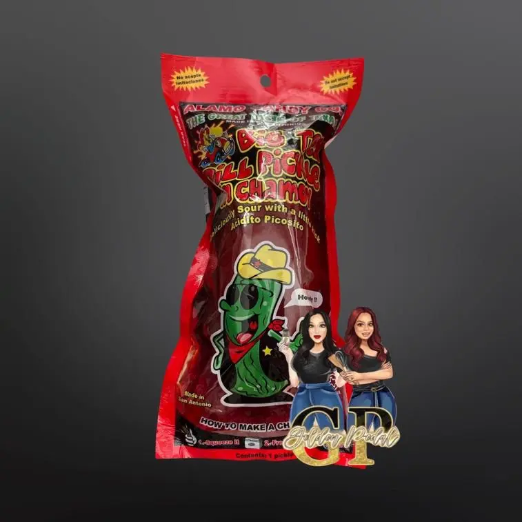Alamo big Tex Dill Pickle in Chamoy