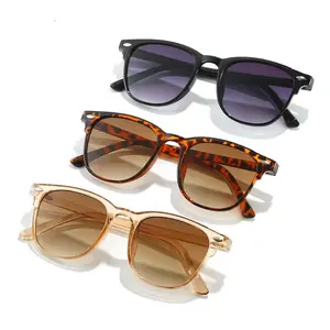 Full-Frame Retro Rivet Non-Prescription Sunglasses - Cross-Border Fashion Trend, Slimming Round-Frame, Versatile Eyewear Accessory