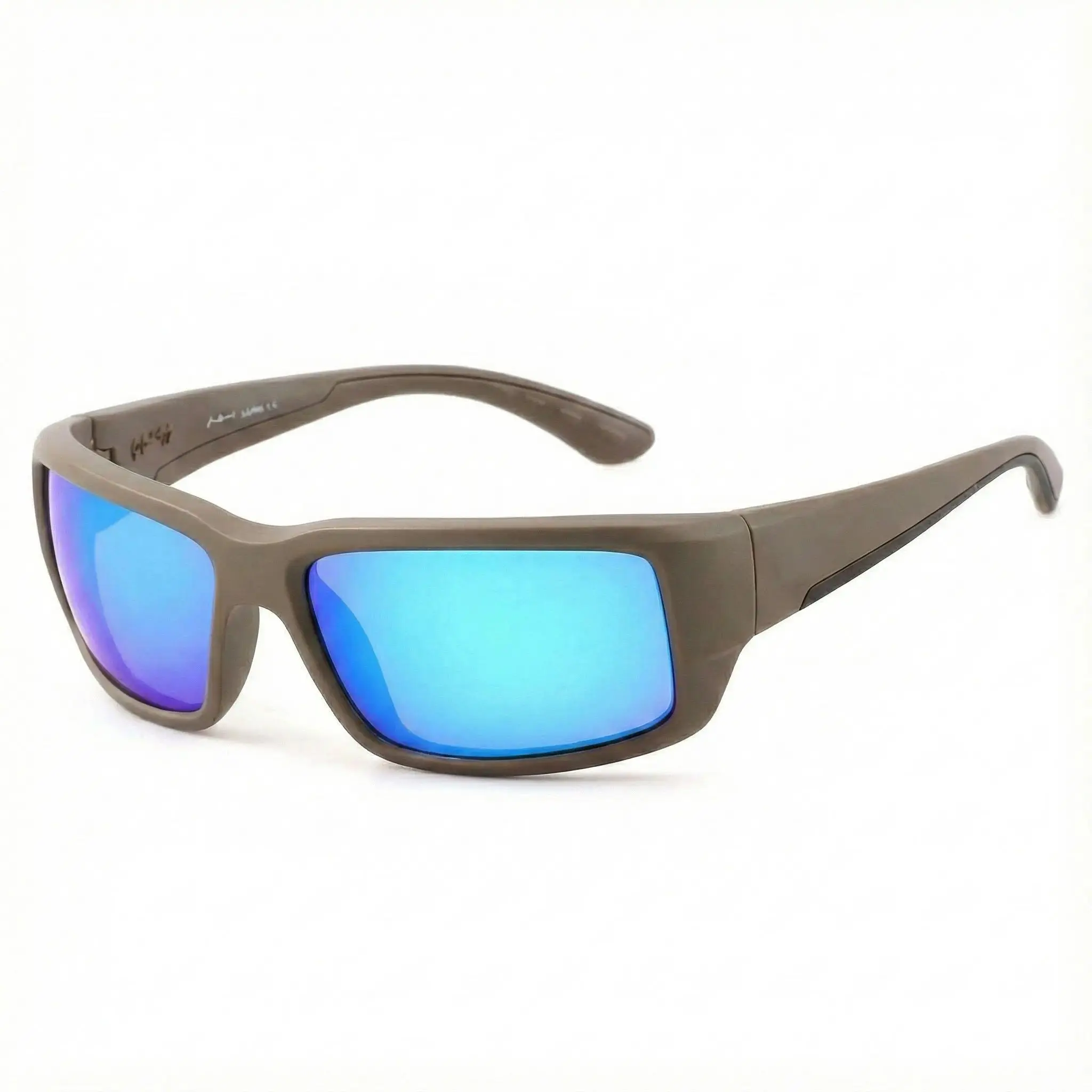 004C-Tea-colored frame with blue film