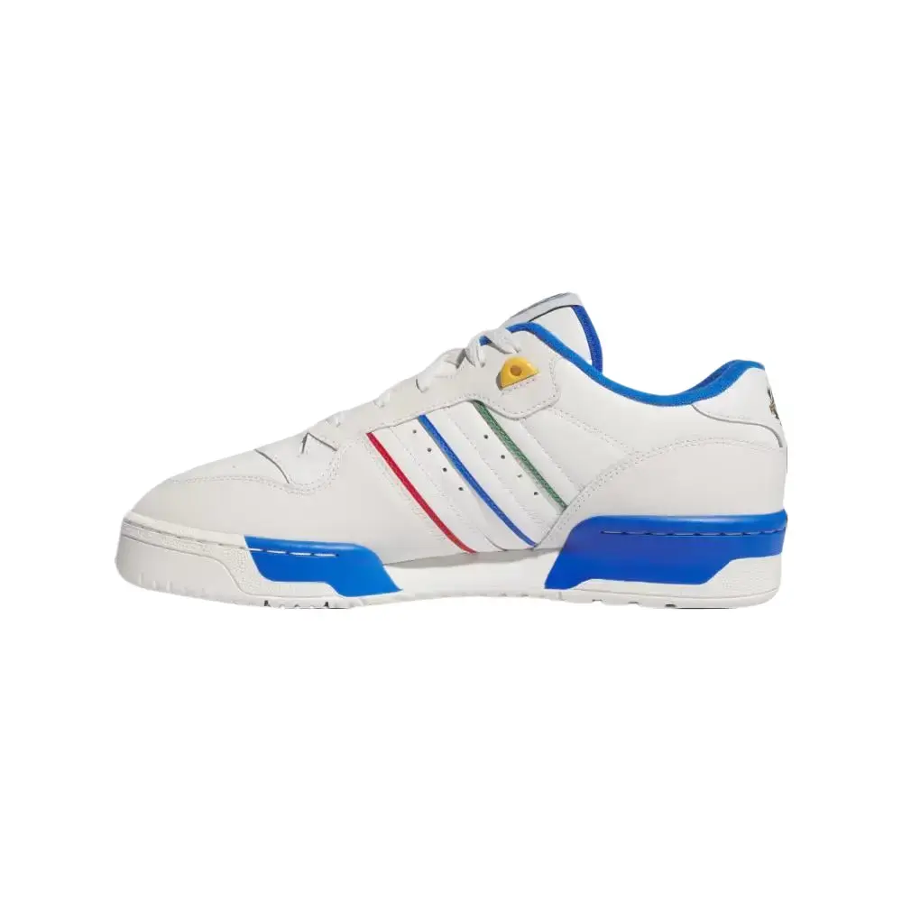 Adidas Rivalry Low 'Paris Olympics' Men's Premium Leather Sneaker, Streetwear Style, Sporty & Versatile for Everyday Streetwear (Sports & Outdoor Footwear), Low Cut, Male, Olympic Colors, Heritage Silhouette, Themed Detailing
