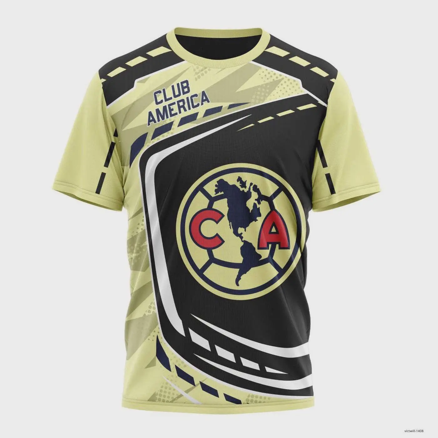 Personalized LIGA MX Club America Shirt 3D Special Design Concept, Short-Sleeve Sports Shirt, Football Jersey, Gifts for Fútbol Fan, Sport Apparel