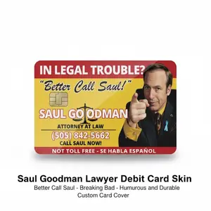 Saul Goodman Lawyer Debit Card Skin – Better Call Saul- Breaking Bad - Humorous and Durable Custom Card Cover