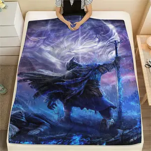Role playing action game Elden Ring (29) Pattern Soft and comfortable flannel blanket, Cozy Throw Blanket, suitable for napping in the living room, camping, machine washable all season blanket, air conditioning blanket, a gift for gamin