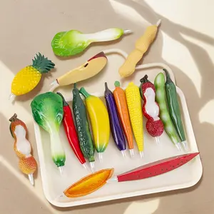 Creative Fruit & Vegetable Design Ballpoint Pen, Cute Fruit Shaped Ballpoint Pen, Writing Pen for Students, Office Stationery & Supplies, Fruit Shaped Pens