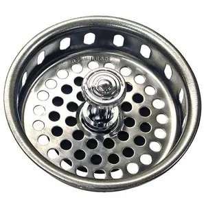Danco  Universal Basket Strainer with Drop Center Post, Stainless Steel, Chrome Plated