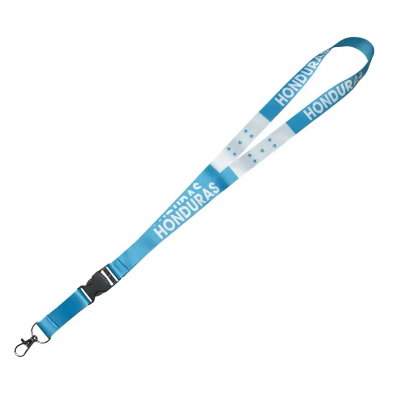 Honduras Flag Lanyard, Keychain, ID Holder with Detachable Buckle