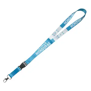 Honduras Flag Lanyard, Keychain, ID Holder with Detachable Buckle