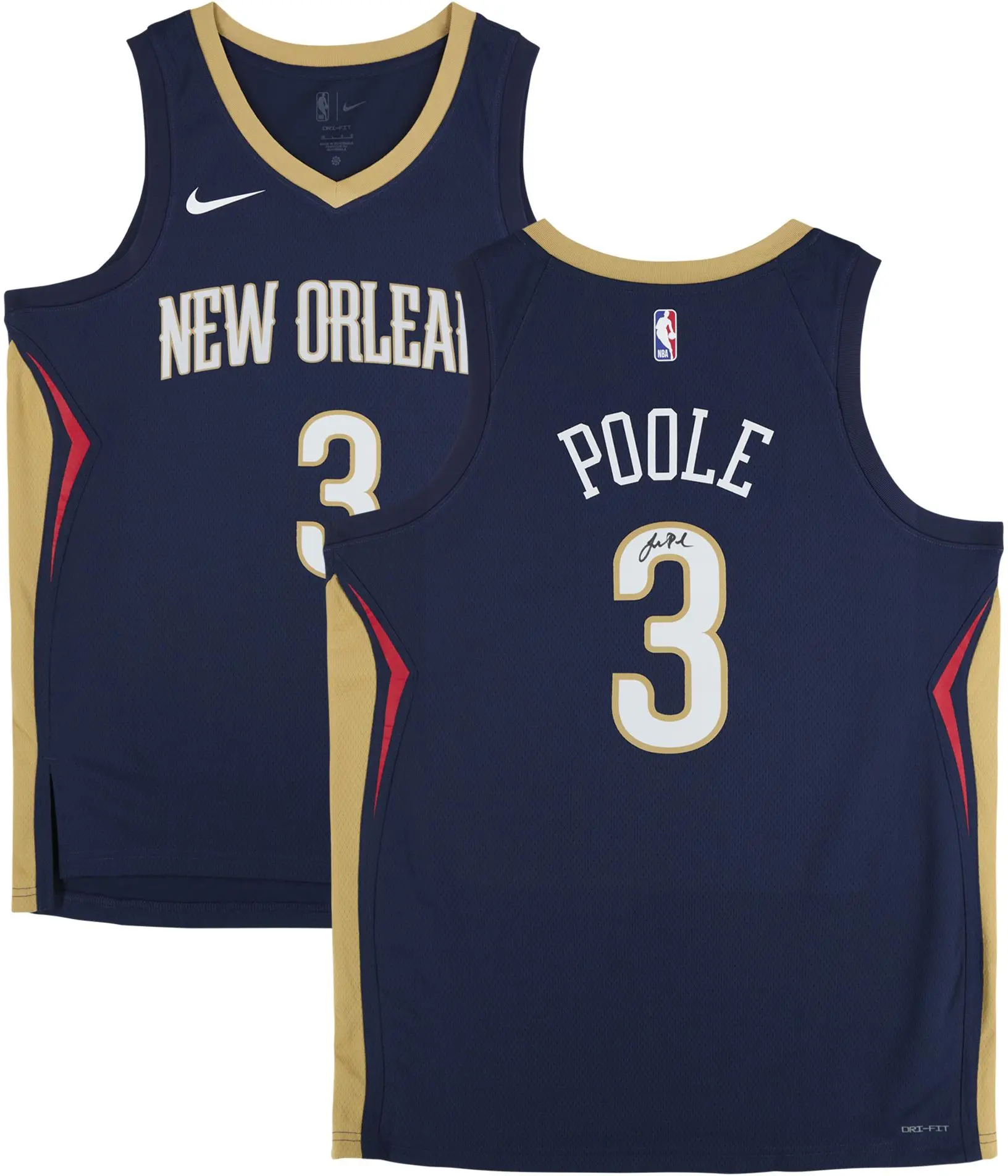 Jordan Poole New Orleans Pelicans Autographed Nike Navy Icon Swingman Jersey - Fanatics Authentic Certified