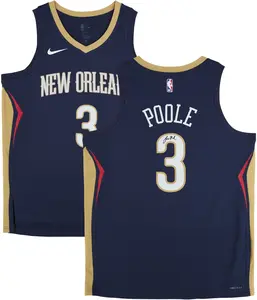 Jordan Poole New Orleans Pelicans Autographed Nike Navy Icon Swingman Jersey - Fanatics Authentic Certified