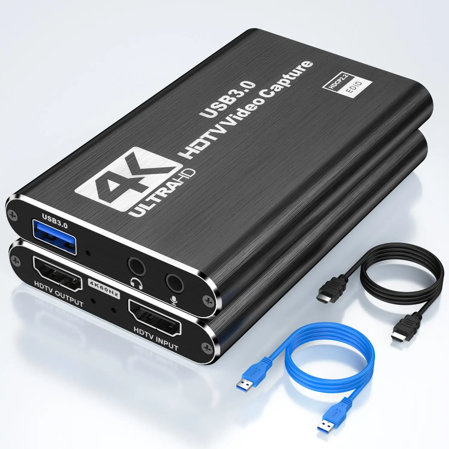 4K HDTV Capture Card for Streaming, Multifunction Audio Video Capture Card, 1080P 60fps Video Recorder for Gaming/Live Streaming/Video Conference