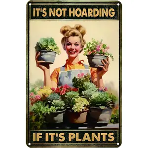 Garden Signs For Outside Funny Garden Metal Signs Outside Garden Decor Women Plant Lover Gifts It'S Not Hoarding If It'S Plants