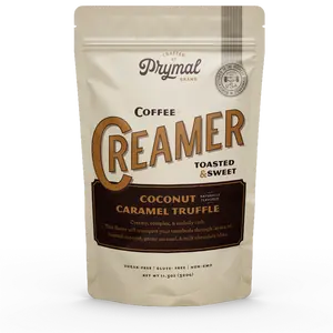Prymal Coconut Caramel Truffle Sugar-Free Coffee Creamer - No Seed Oils, Non-GMO, Gluten-Free, Made with MCT Oil & Coconut Milk