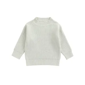 Toddler Baby Girl Boy Knit Sweater Round Neck Long Sleeve Pullover Sweatshirt Fall Winter Clothes