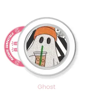 abbyrose Halloween Scraps Phone Grip with magnet Clear Ghost