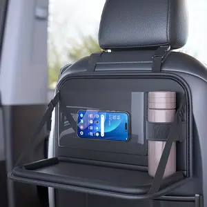 Car seat storage rack foldable organizer bag seat back storage bag hanging storage bag tablet holder cup holder and mesh pocket multi functional car seat back organizer suitable for rear seats