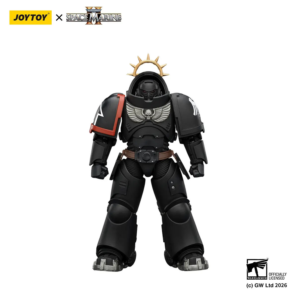 JOYTOY Warhammer 40,000 1/18 Collectible Hyper-Realistic Lead-Free Anthropomorphic Minifigures Action Figure, Game Edition Raven Guard Heavy Intercessor with Heavy Bolt Rifle & Bolt Pistol JT03707, Collectible Action Figure, Minifigures Action Figures