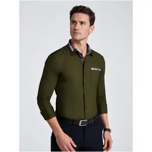 COOFANDY Men's Long Sleeve Dress Shirt Plaid Collar Casual Button Down Shirts