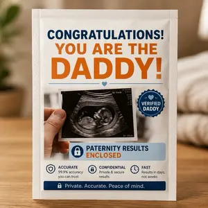 Mock Paternity Test Prank Mail, Gag Gift for Humorous Pranks with Realistic-Looking Design