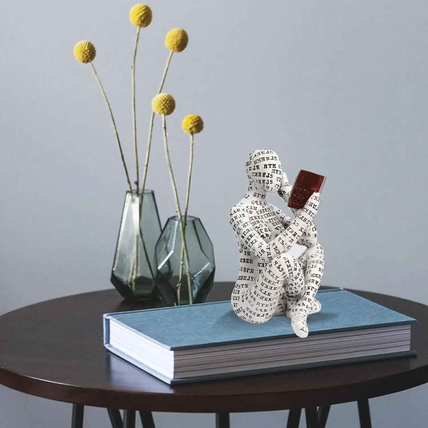 1 Piece Reading Woman Design Sculpture, Abstract Reader Art Figurine, Modern Desktop Ornament Craft For Home & Office