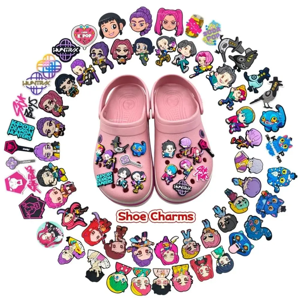 Cute Cartoon Characters Shoe Charms Chibi Colorful PVC Shoe Decorations for Clogs Garden Shoes Sandals Bags DIY Accessories Gift