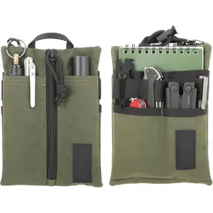 Platy Pocket Organizer, Durable EDC Tool Pouch for Men,  Wallet with Paracord Lanyard, Holds Flashlight, Multitool, Pen, Notebook