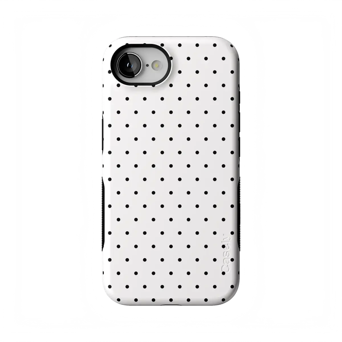 Casely iPhone 17e Case | On the Dot | Black Polka Dot | Bold Protective Design | Compatible with MagSafe