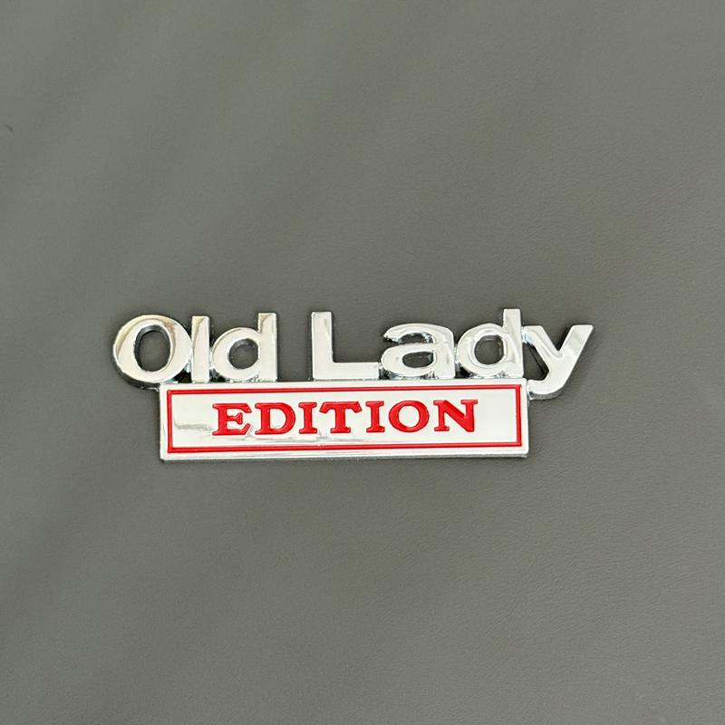 Old Lady Edition 3D Emblem Sticker Badge Funny Decals for Car Truck SUV Motorcycle Unique Design