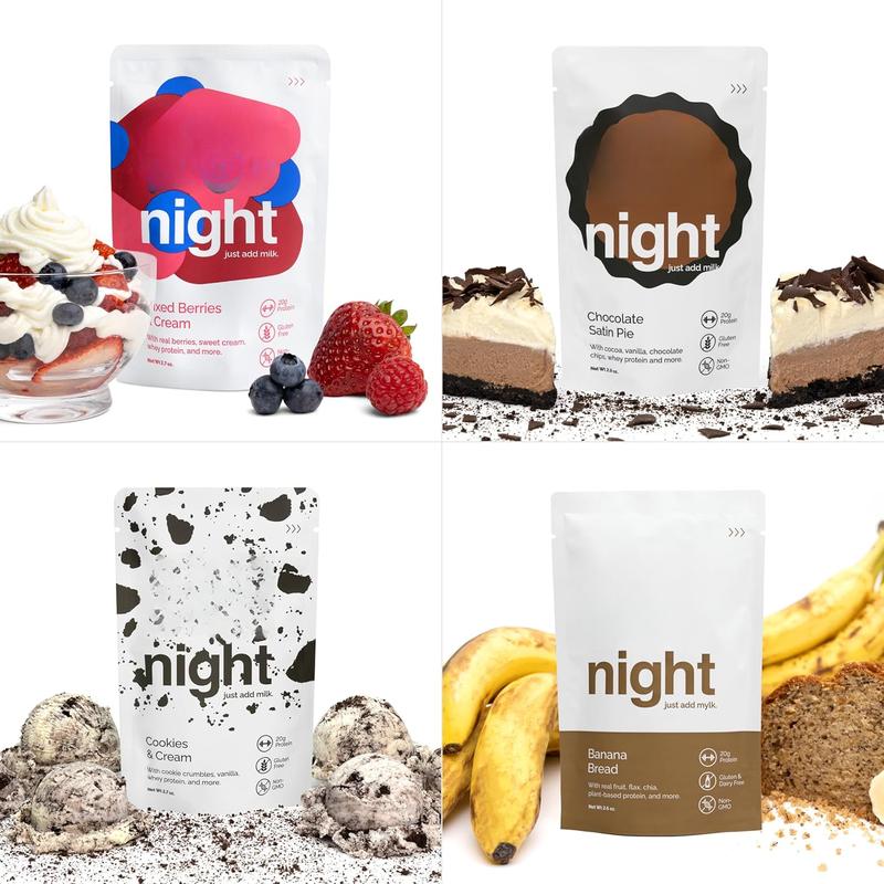 Creamy Overnight Oats Variety (16 + Shaker)  High Protein 5g Fiber, Green Apple Cinnamon  Coconut Cream Pie