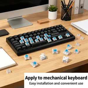30Pcs Pre-Lubricated Mechanical Keyboard Switches, Dustproof Waterproof Gaming Keyboard Replacement Switches