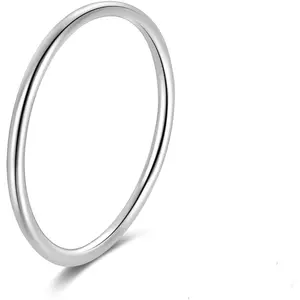1.2mm Stacking Midi Thin Rings Thumb Pinky Ring Stack Knuckle Rings for Women Band Ring Size 2.5-8.5