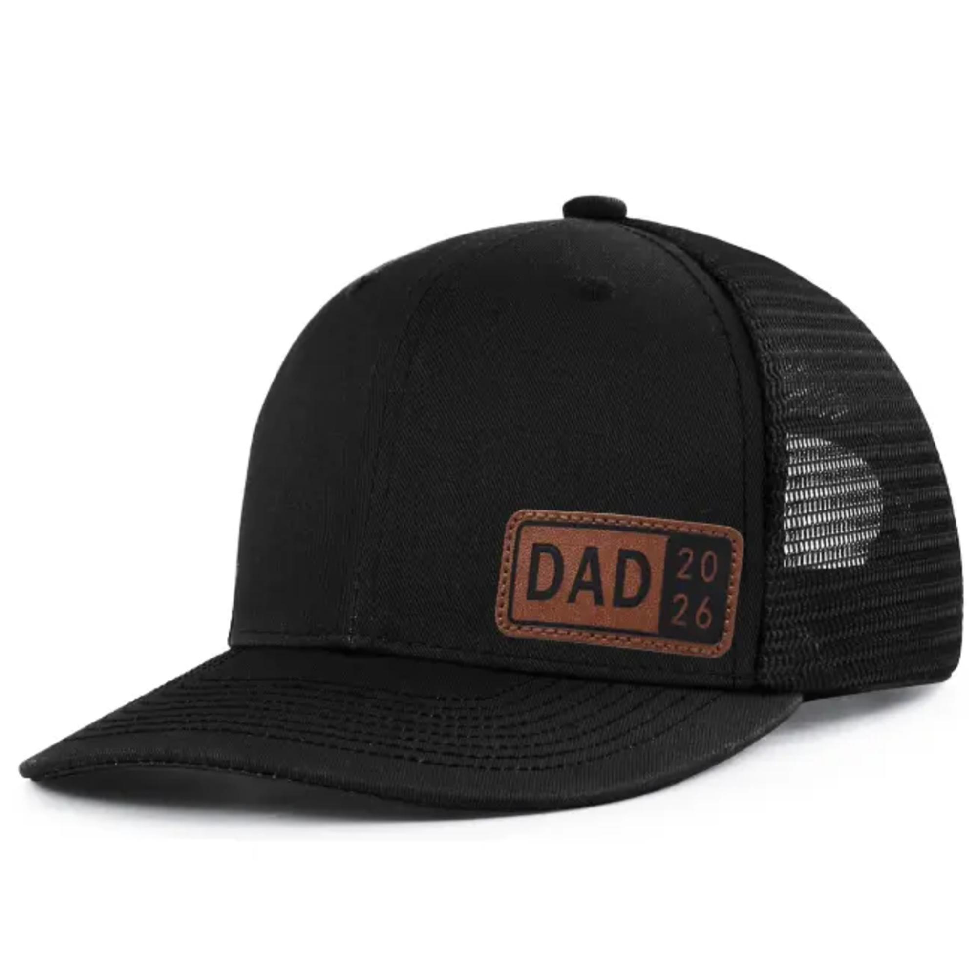 Dad Est 2026 Hat First Fathers Day Gift for New Dad Adjustable Papa Trucker Baseball Cap with DAD 2026 Patch Comfortable Fit and Stylish Design Personalized Dad Hat
