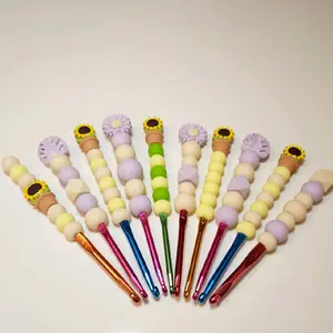Beaded crochet hooks