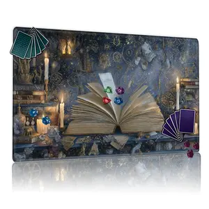 Magical Ancient Book Alchemy Cosmic Playmat 12x24in Non-Slip, Perfect for TCG MTG Card Games, Tabletop Games, Family Gatherings, Party & Gift