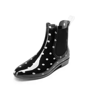 DREAM PAIRS Women's Classic Polka Dot Rain Boot - Stylish Rainy-Day Shoe for Women